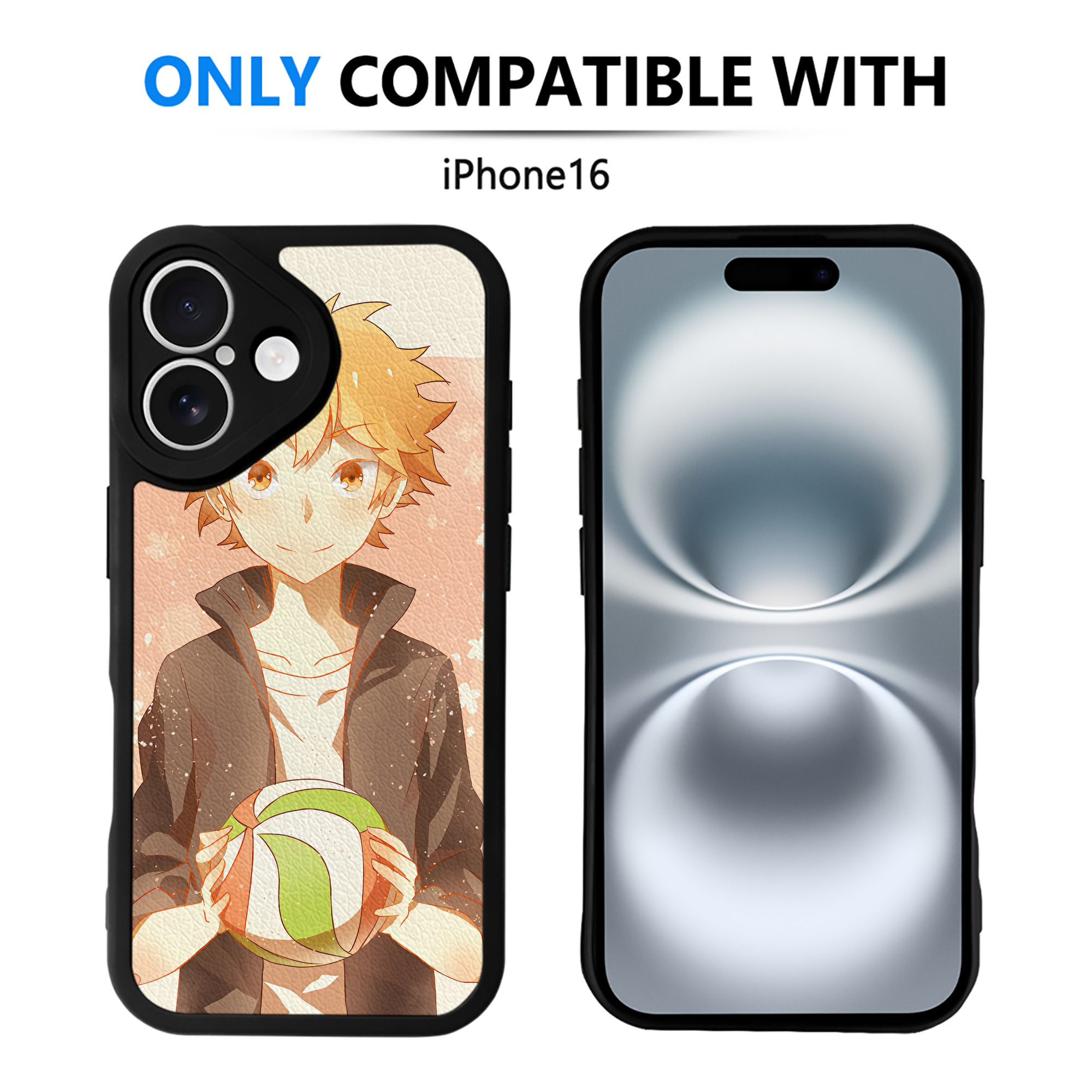 （画像用） ハイキュー!! Haikyu!! 【iPhone 16シリーズ対応】シリコンスマホケース（レザー調） 材質：シリコン